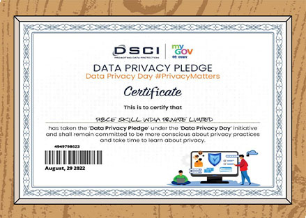 Company's Data Privacy Pledge, Govt. of India