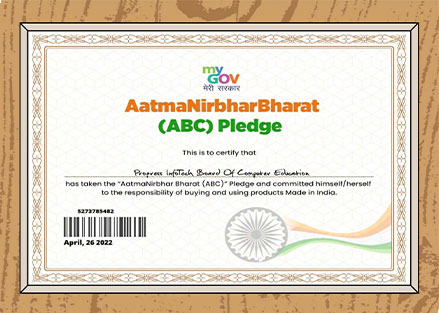 Organization's Atmanirbhar Bharat Pledge, Govt. of India