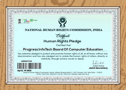 Organization's Human Right Pledge, Govt. of India